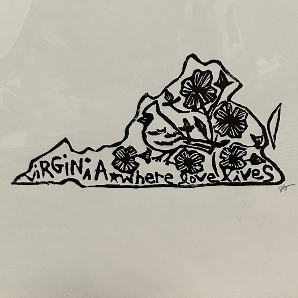 Black and White State Art Print